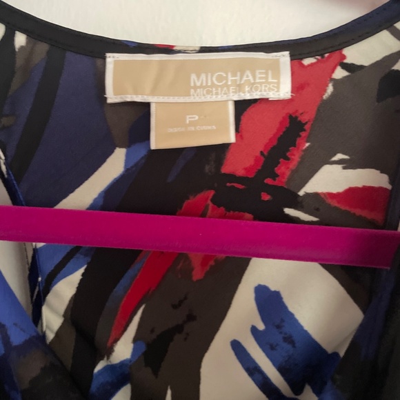 MICHAEL Michael Kors drape front sheer sleeveless top - Picture 3 of 3